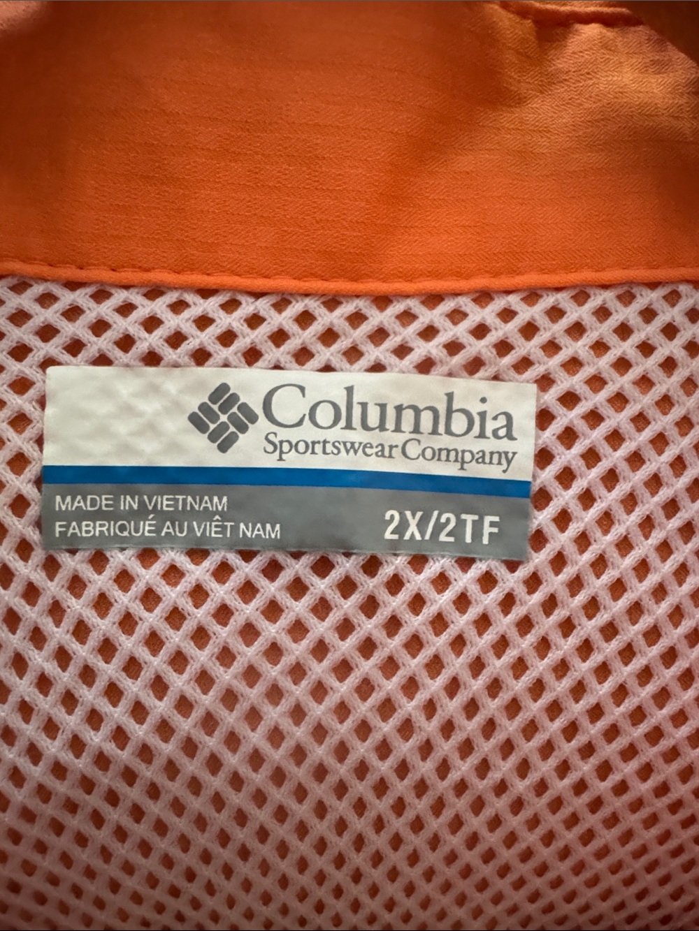 Columbia Orange Lightweight Button-Up Shirt - Picture 4 of 4
